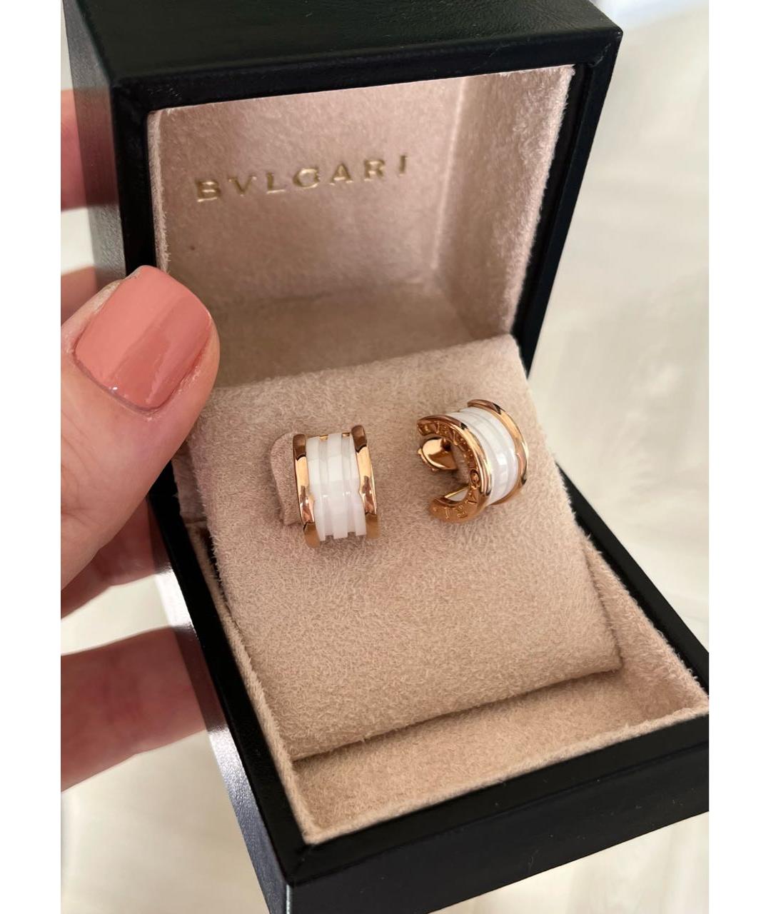 BVLGARI Золотые серьги из розового золота, фото 5