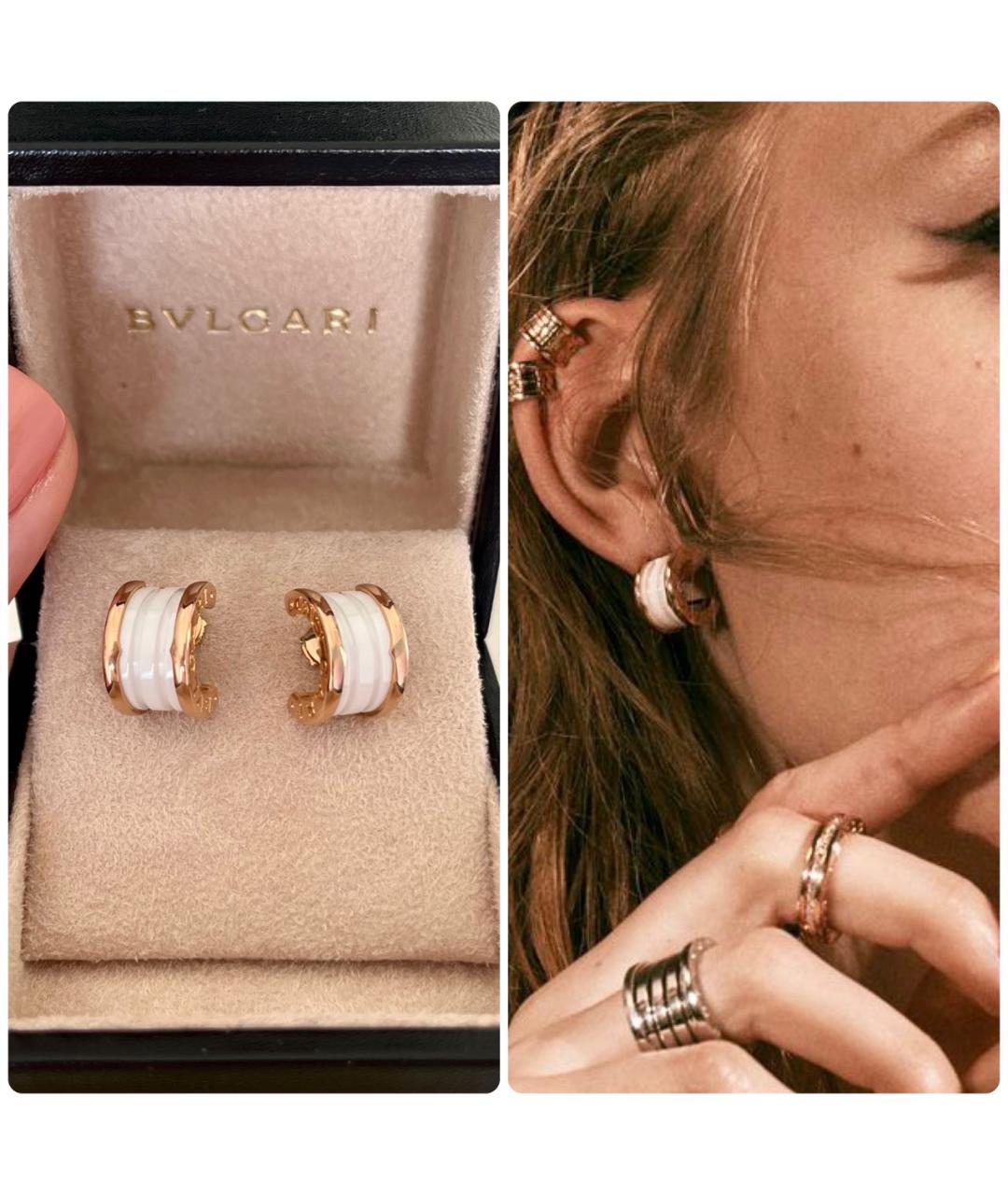 BVLGARI Золотые серьги из розового золота, фото 2