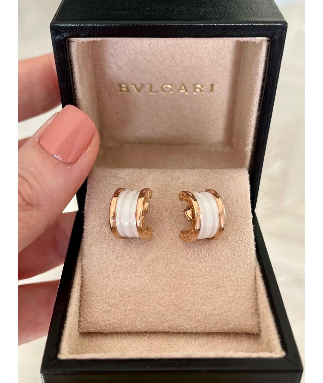 BVLGARI Золотые серьги из розового золота, фото 4