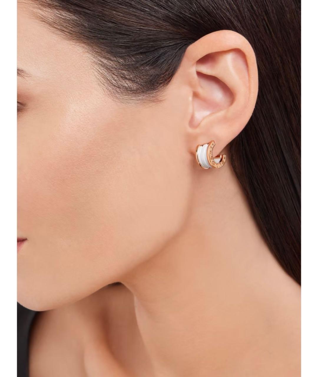 BVLGARI Золотые серьги из розового золота, фото 3