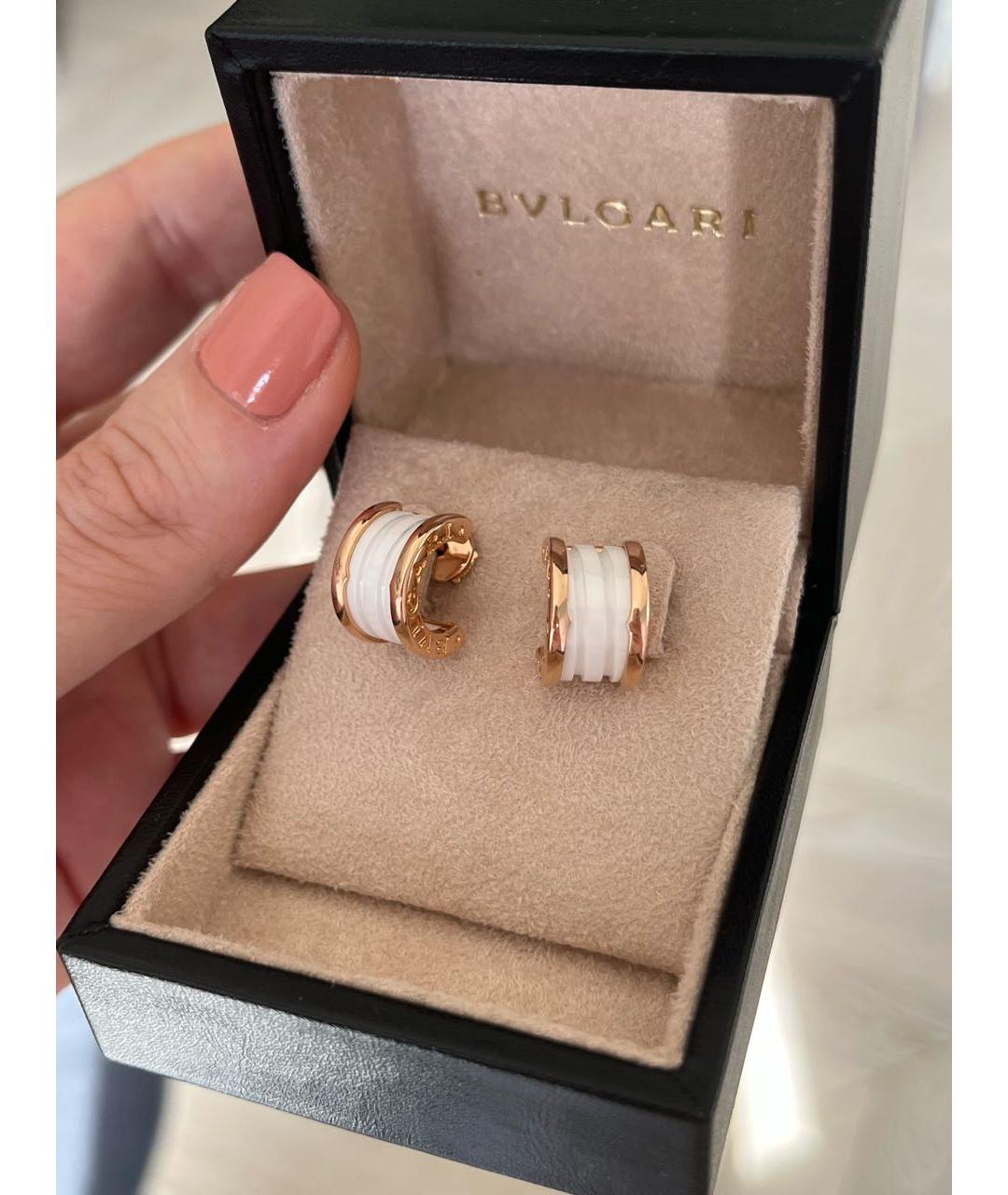 BVLGARI Золотые серьги из розового золота, фото 6