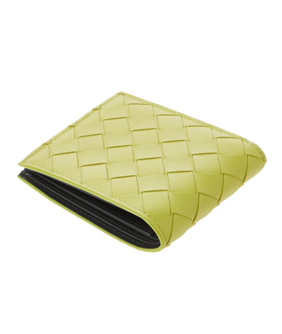 BOTTEGA VENETA Желтый кожаный кошелек, фото 2