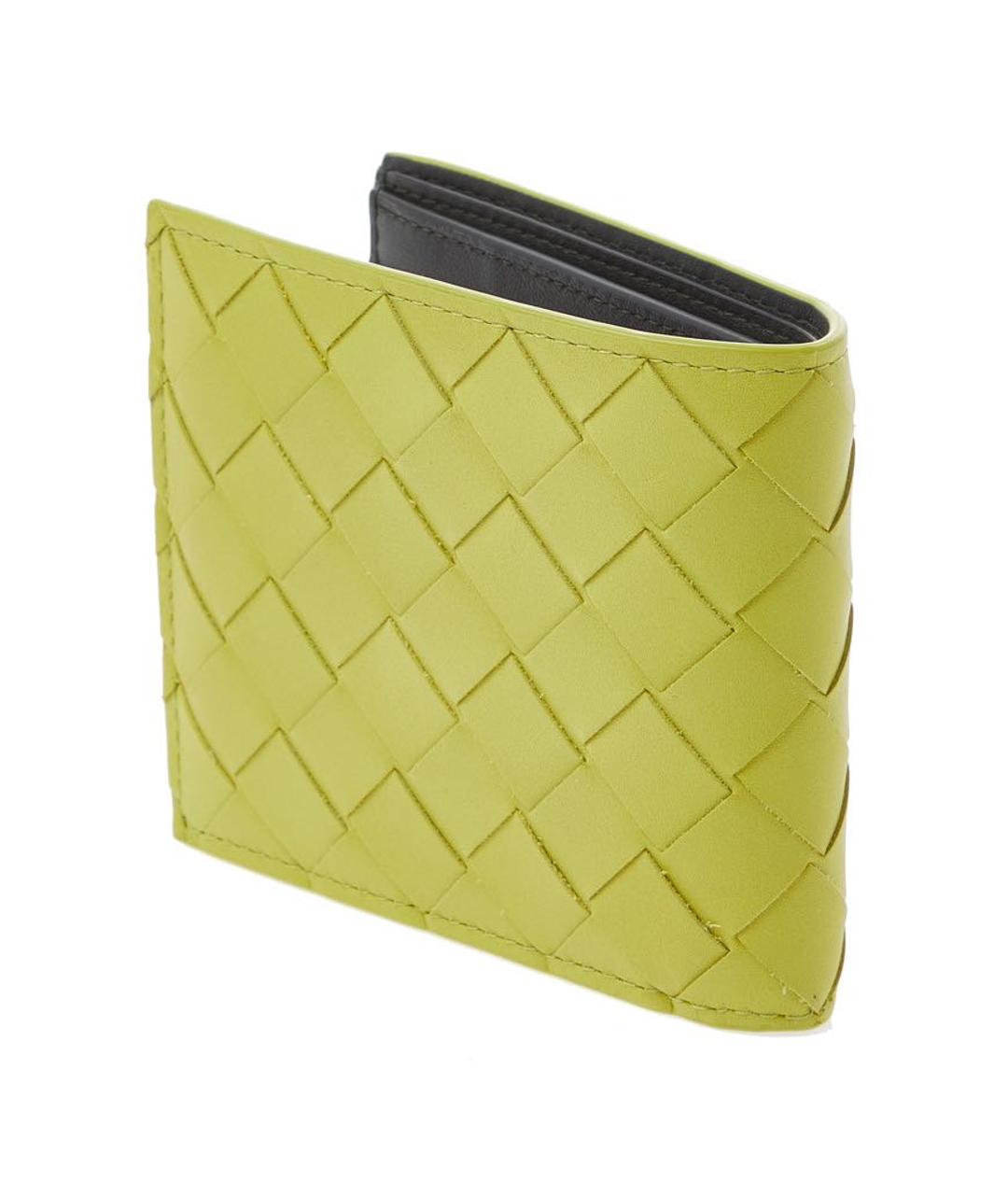 BOTTEGA VENETA Желтый кожаный кошелек, фото 3