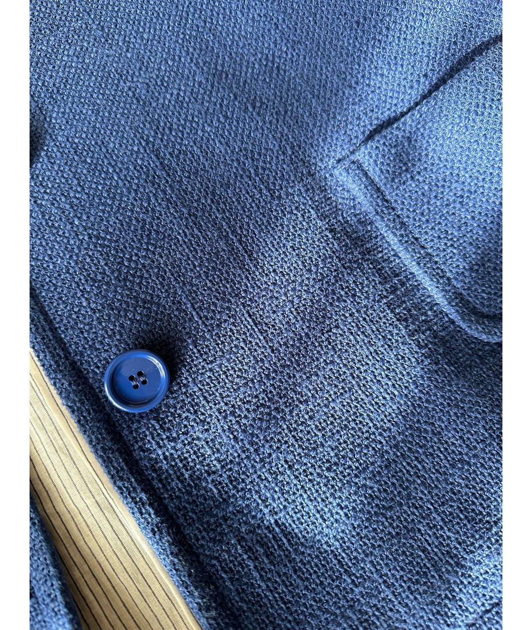 'S MAX MARA Синий хлопковый жакет/пиджак, фото 8