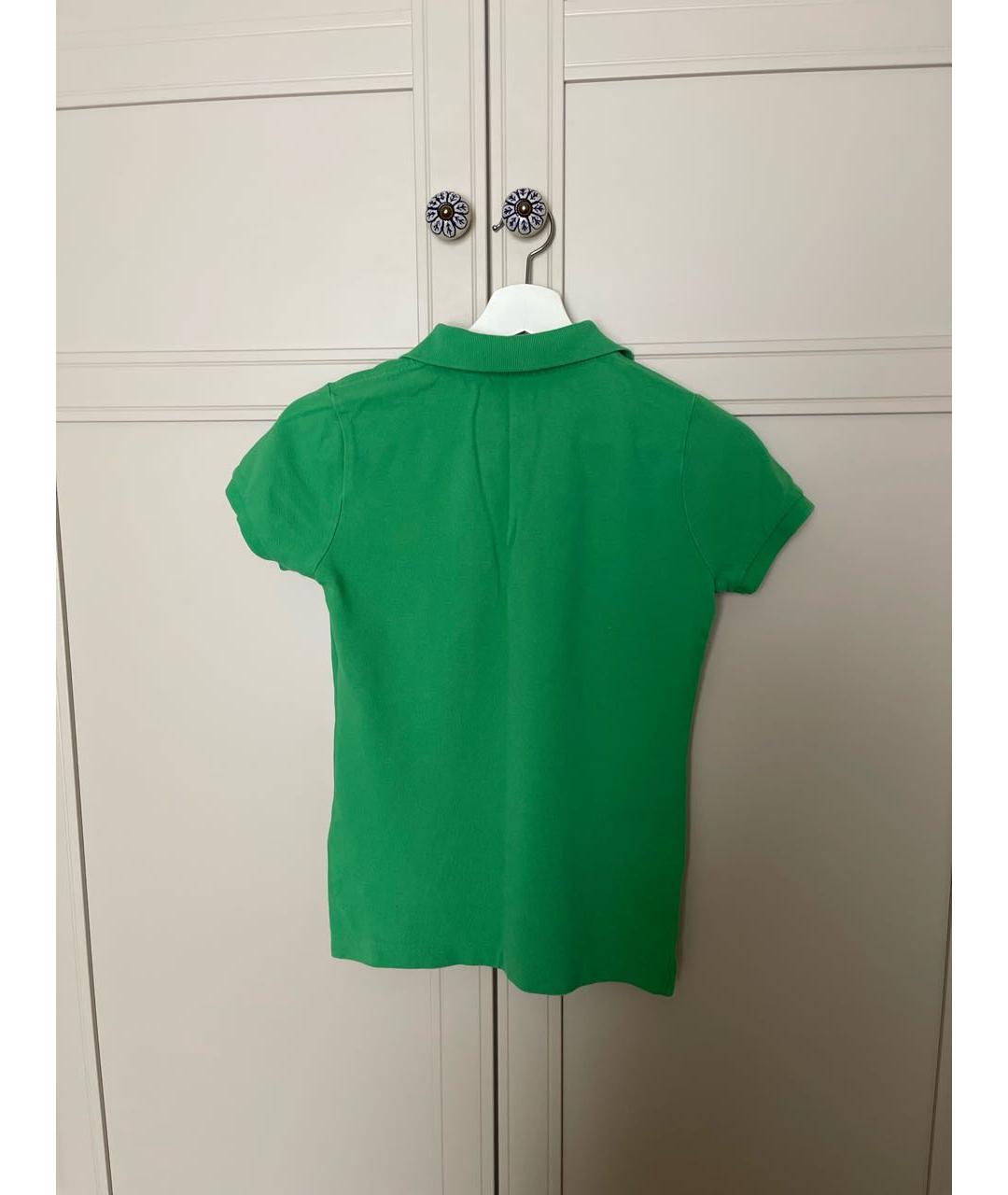 RALPH LAUREN Зеленая хлопковая футболка, фото 2