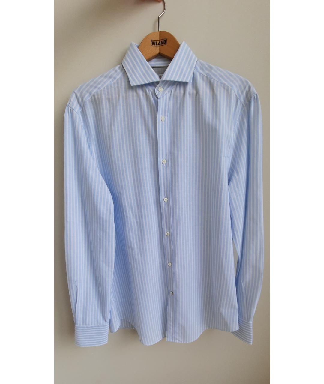 BRUNELLO CUCINELLI Голубая классическая рубашка, фото 7