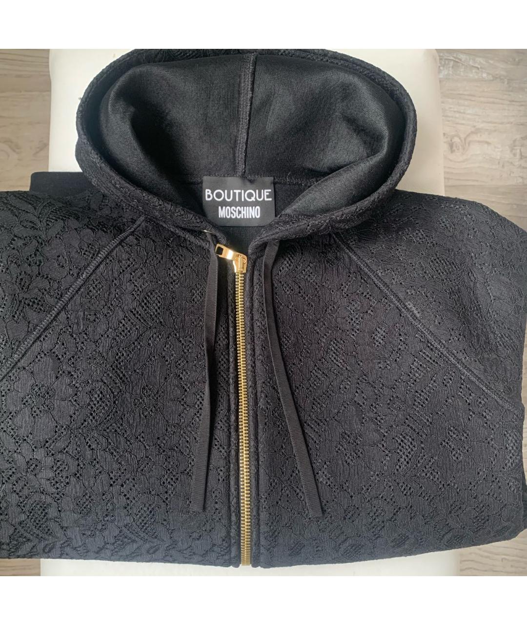 BOUTIQUE MOSCHINO Черная полиамидовая куртка, фото 3