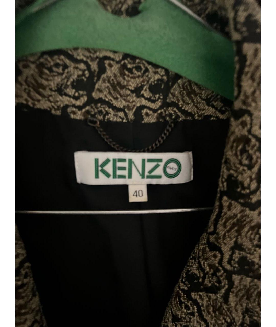 KENZO Коричневая полиэстеровая куртка, фото 3