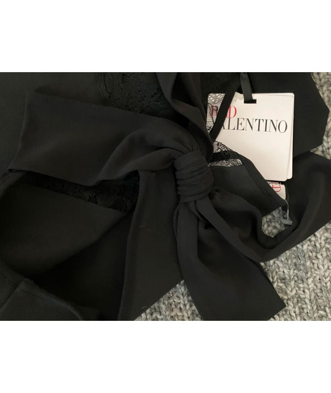 RED VALENTINO Черное вискозное платье, фото 4