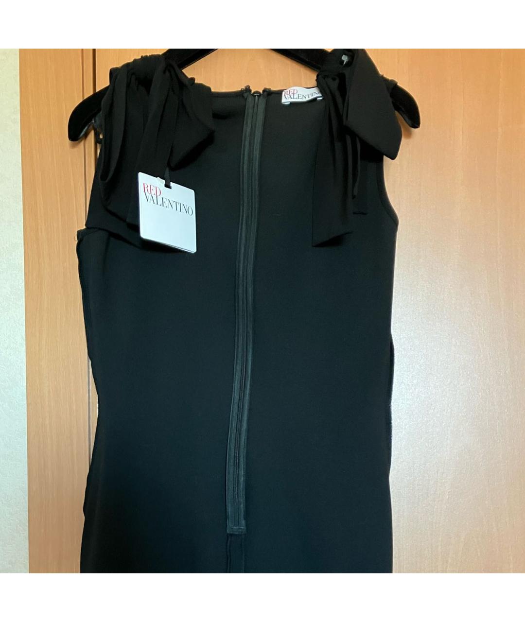 RED VALENTINO Черное вискозное платье, фото 3