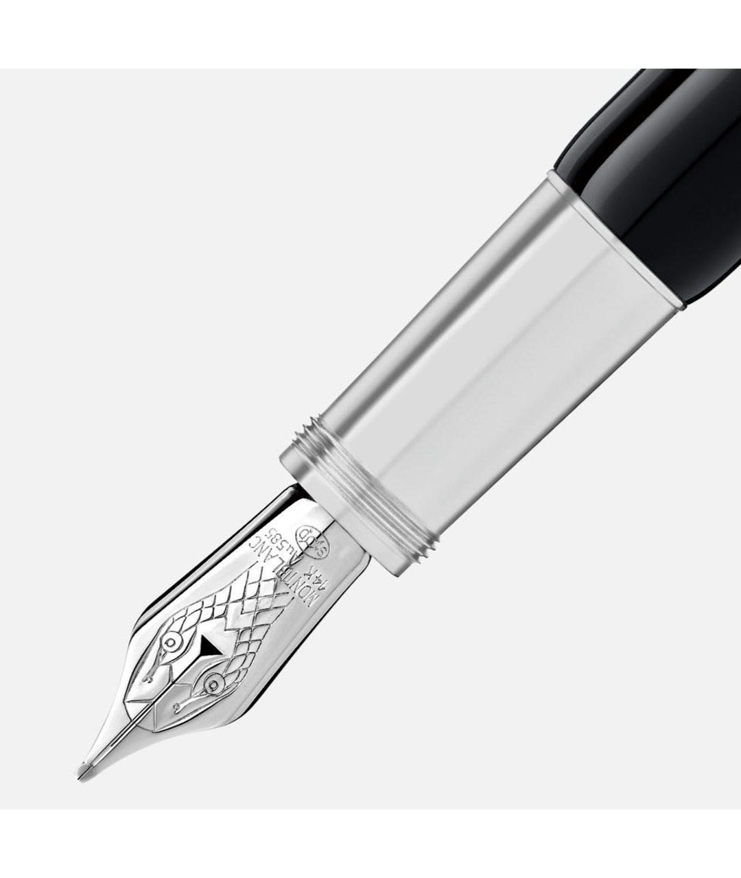 MONTBLANC Черная пластиковая перьевая ручка, фото 4