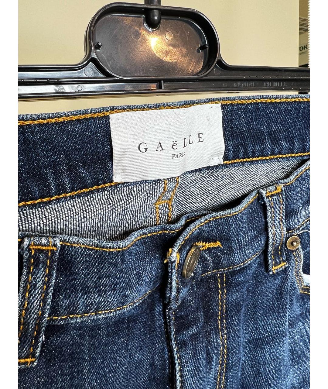 GAELLE BONHEUR Темно-синие хлопко-эластановые джинсы слим, фото 2