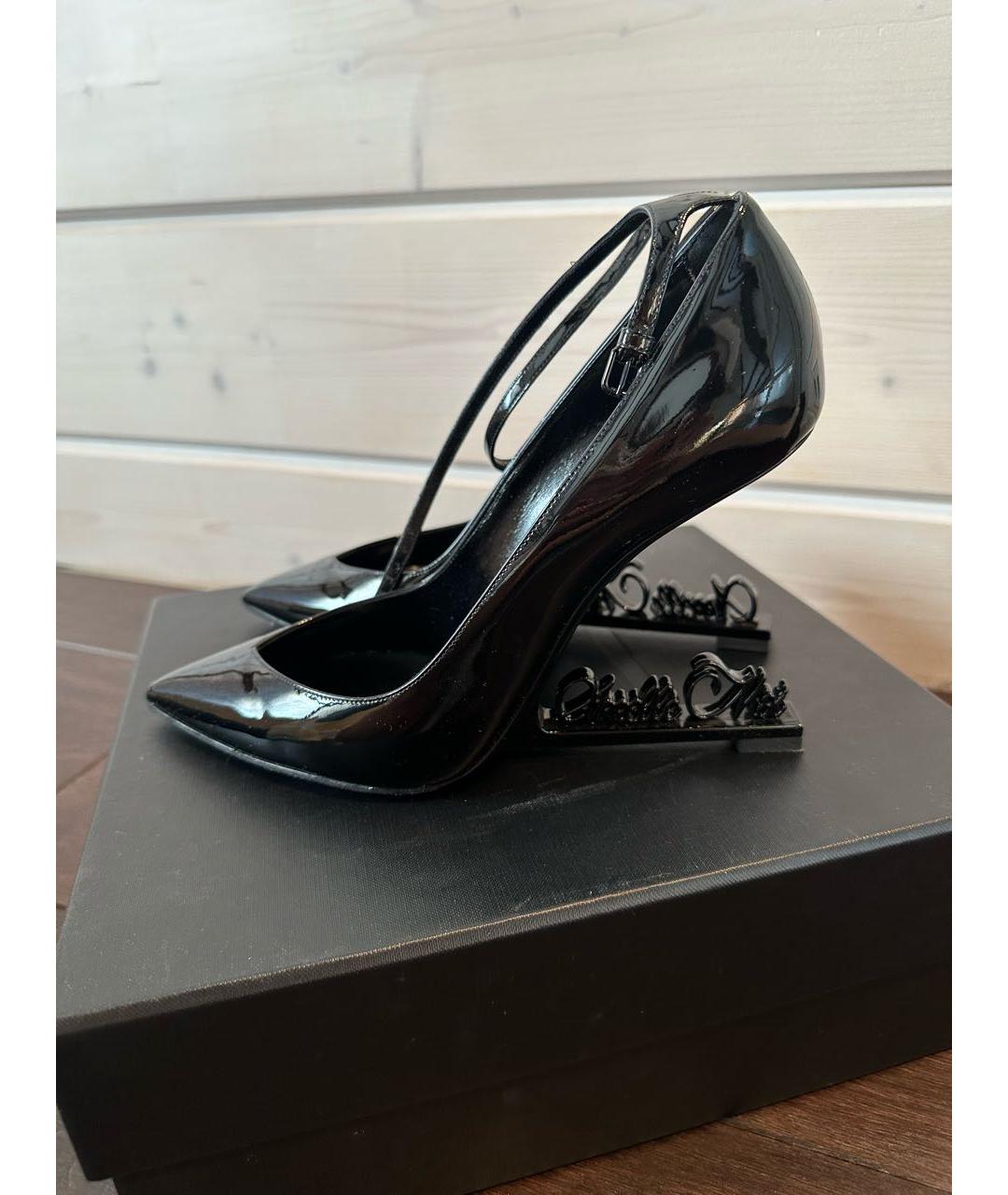 SAINT LAURENT Черные туфли из лакированной кожи, фото 3
