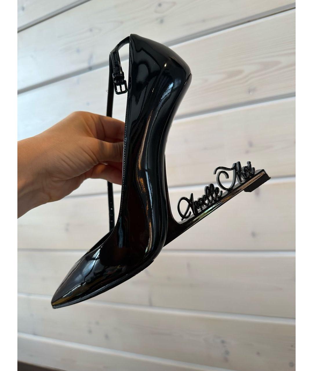 SAINT LAURENT Черные туфли из лакированной кожи, фото 6