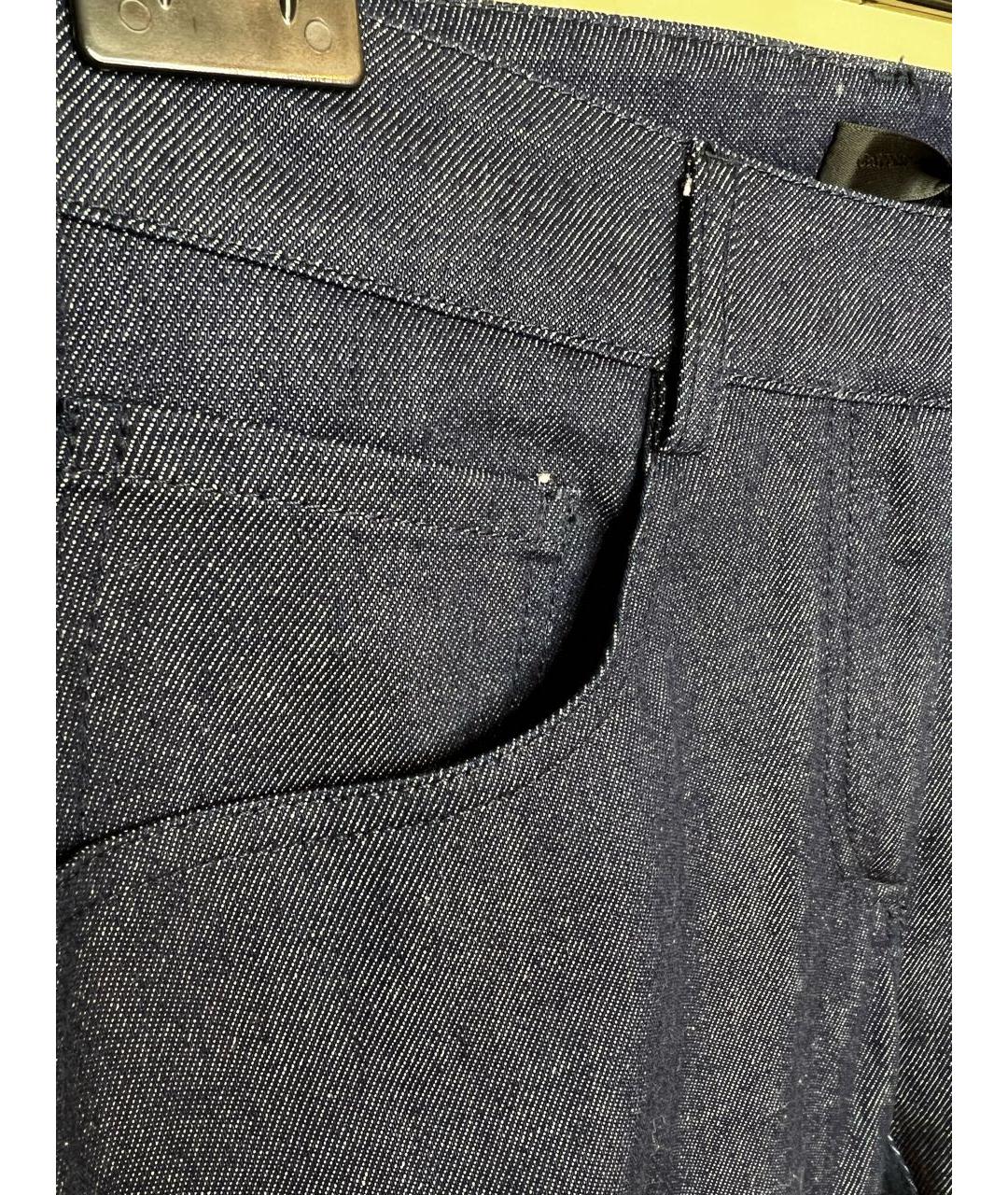 COSTUME NATIONAL Темно-синие прямые брюки, фото 2