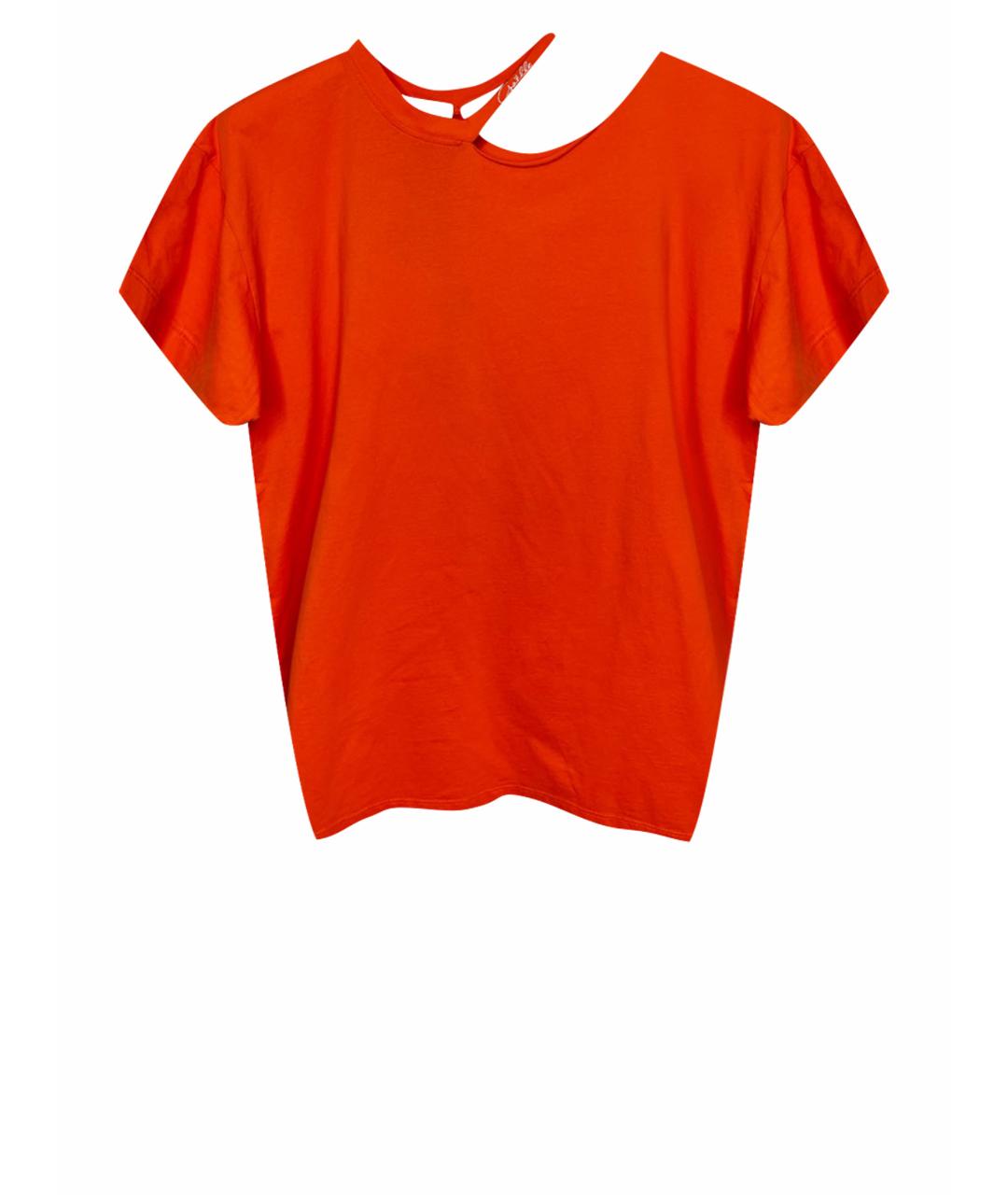 GAELLE BONHEUR Оранжевая хлопковая футболка, фото 1