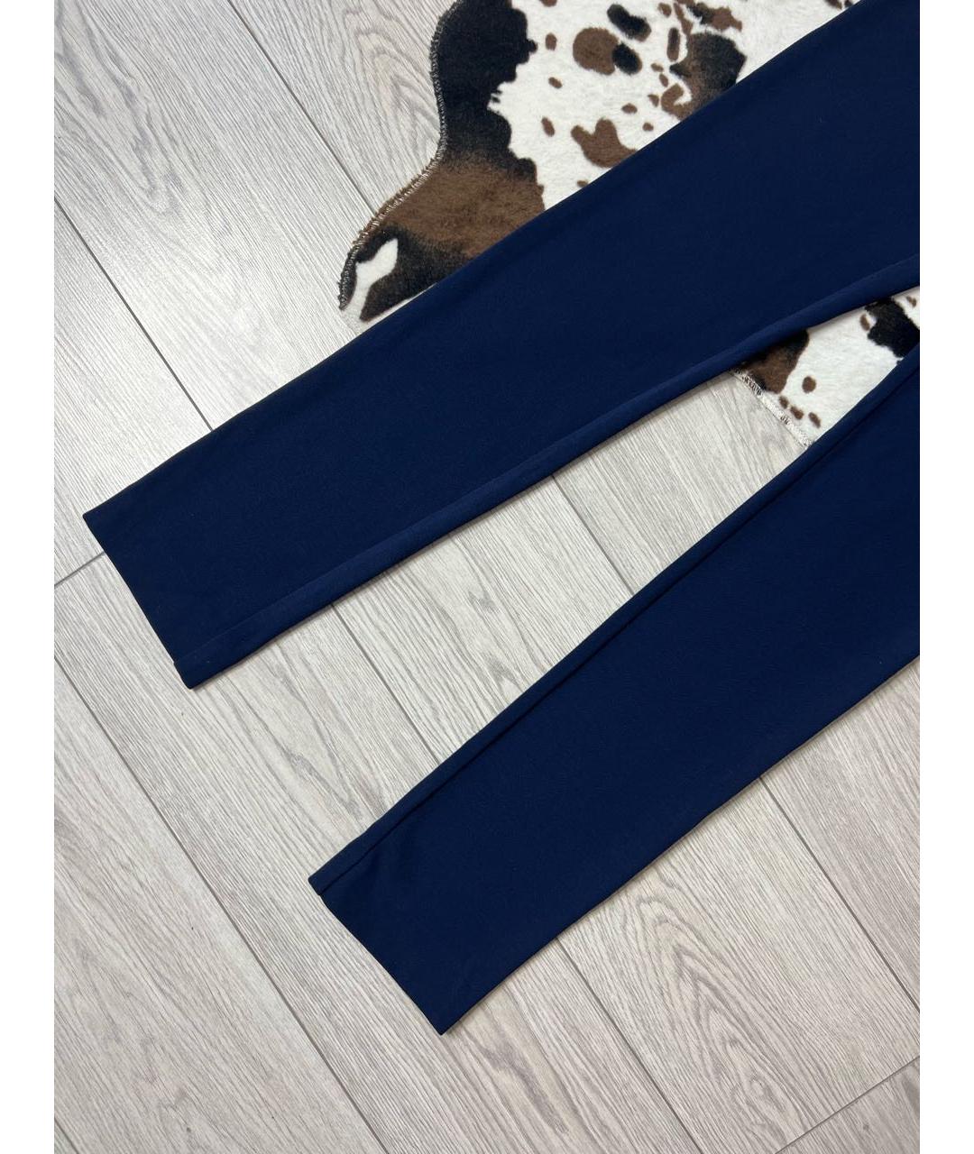 RALPH LAUREN Темно-синие вискозные брюки узкие, фото 3