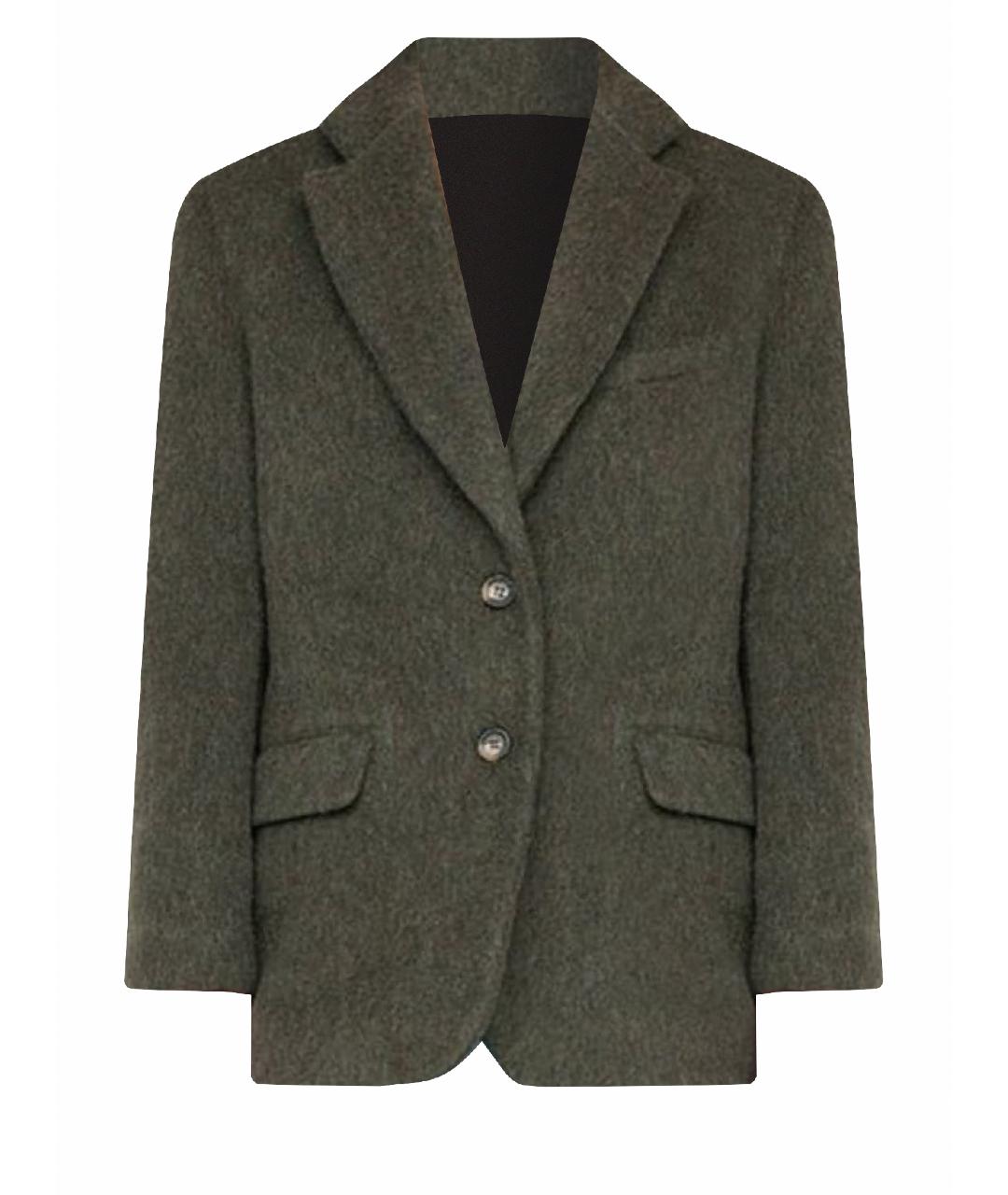 ANINE BING Зеленый шерстяной жакет/пиджак, фото 1