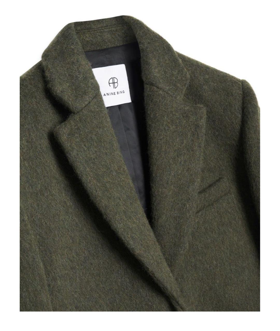 ANINE BING Зеленый шерстяной жакет/пиджак, фото 5