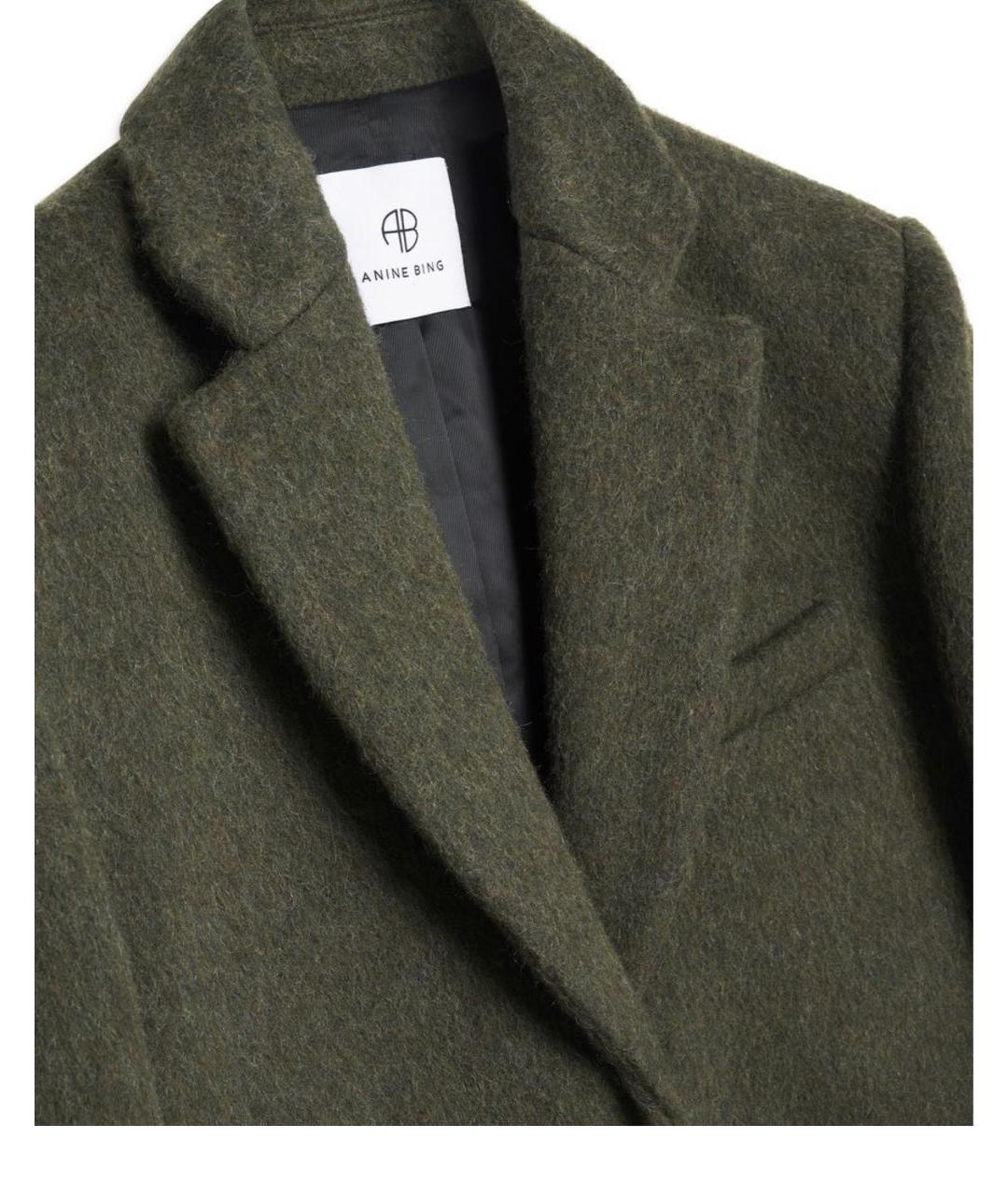 ANINE BING Зеленый шерстяной жакет/пиджак, фото 5