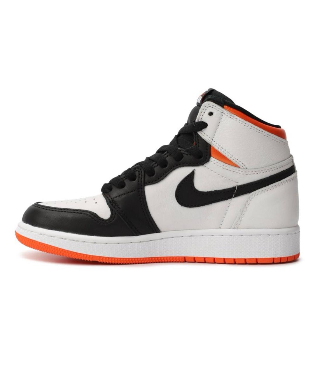 JORDAN Оранжевое высокие кроссовки / кеды из искусственной кожи, фото 7