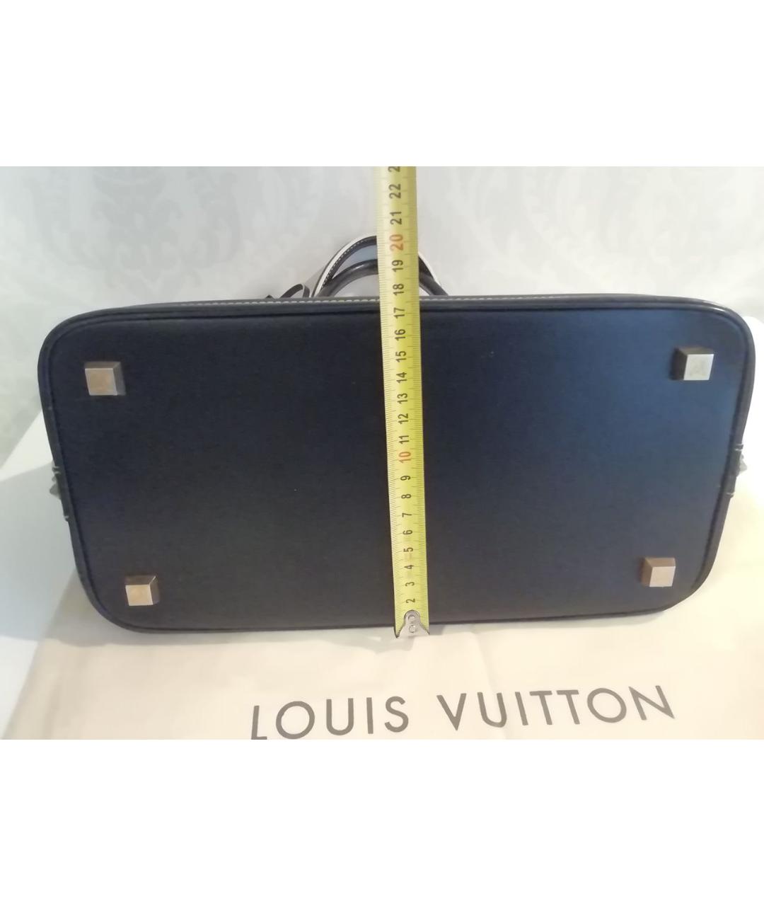 LOUIS VUITTON PRE-OWNED Черная кожаная сумка с короткими ручками, фото 6