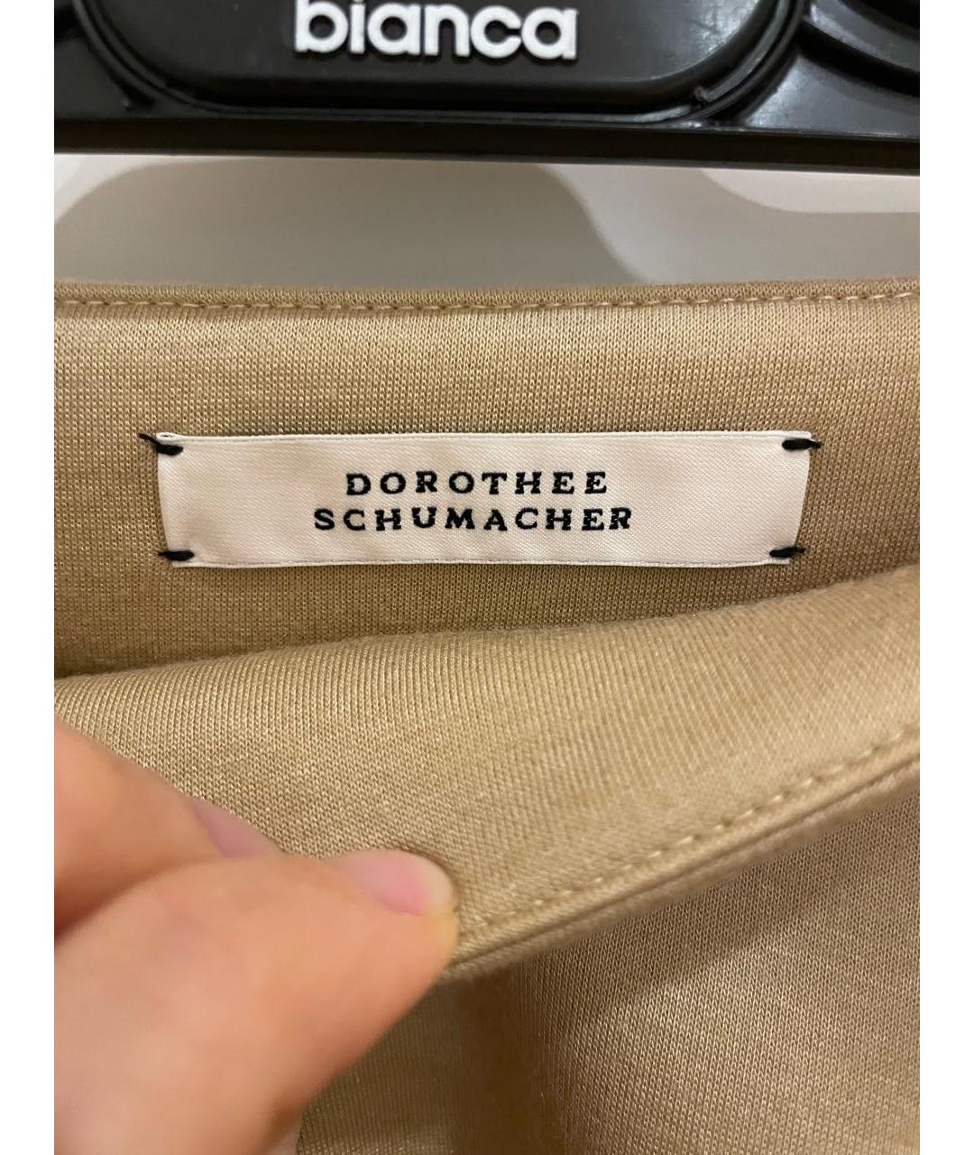 DOROTHEE SCHUMACHER Бежевая полиэстеровая юбка миди, фото 3