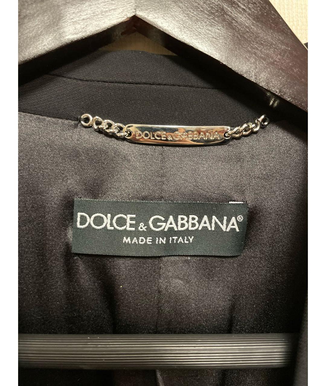 DOLCE&GABBANA Черное вискозное пальто, фото 4