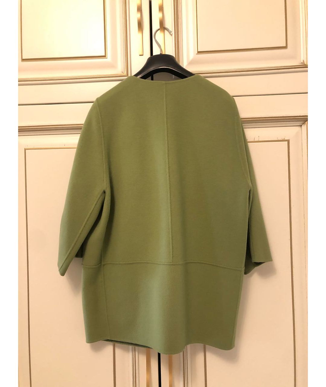 MAX MARA Зеленые шерстяное пальто, фото 2