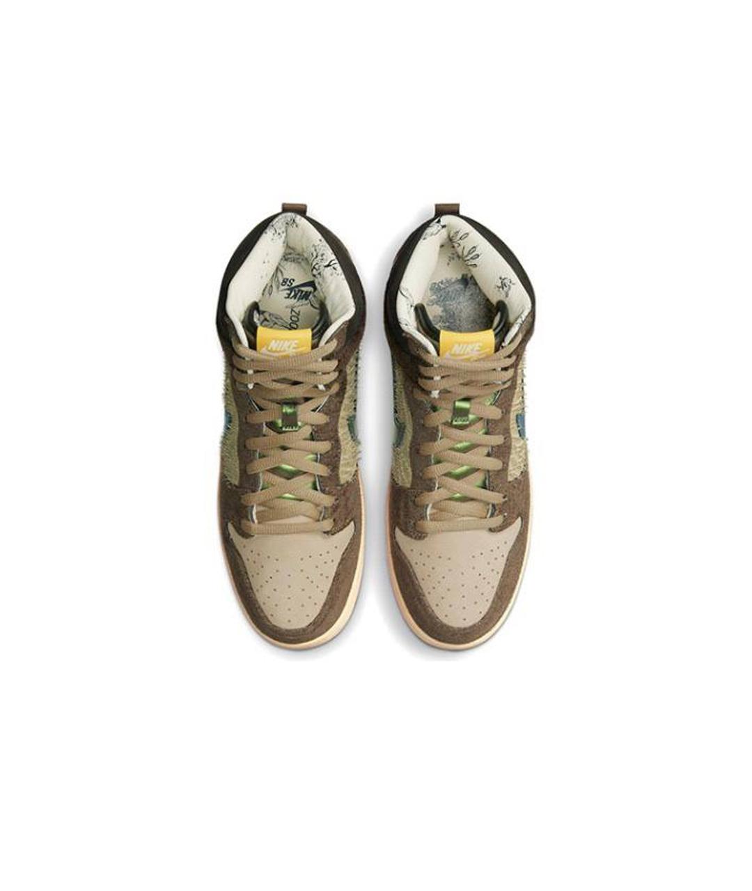 NIKE Черные кожаные высокие кроссовки / кеды, фото 3
