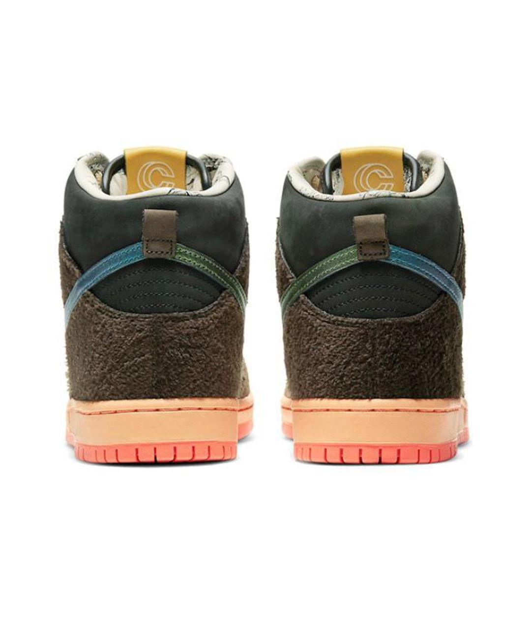 NIKE Черные кожаные высокие кроссовки / кеды, фото 4