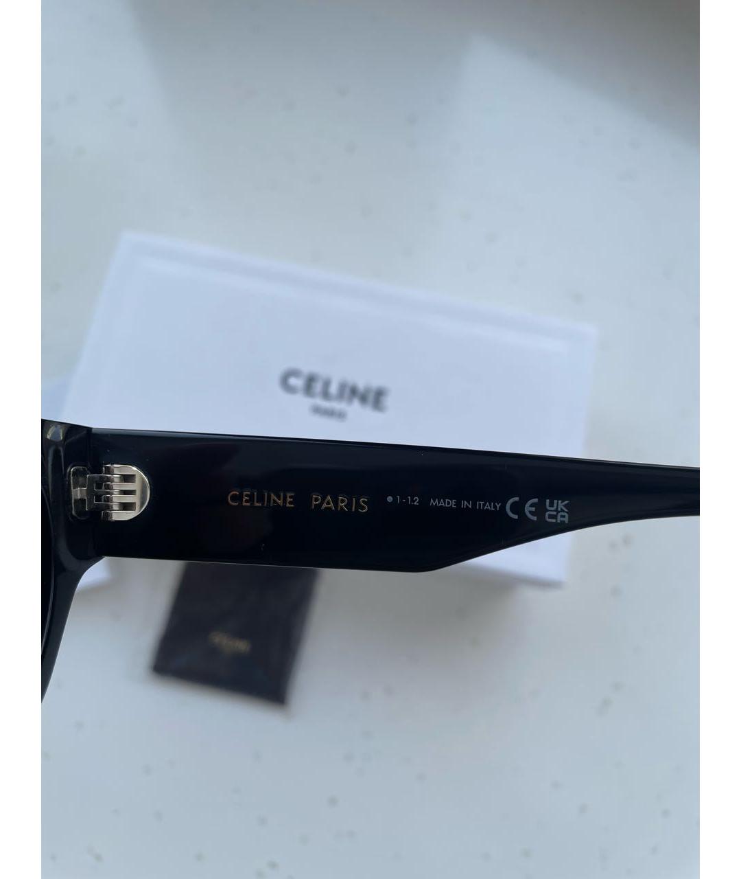 CELINE PRE-OWNED Черные пластиковые солнцезащитные очки, фото 5
