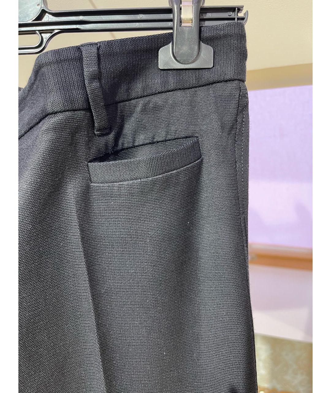 DOLCE&GABBANA Черные хлопко-эластановые прямые брюки, фото 5