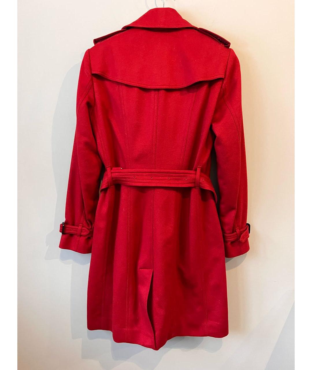 BURBERRY Красное кашемировое пальто, фото 2