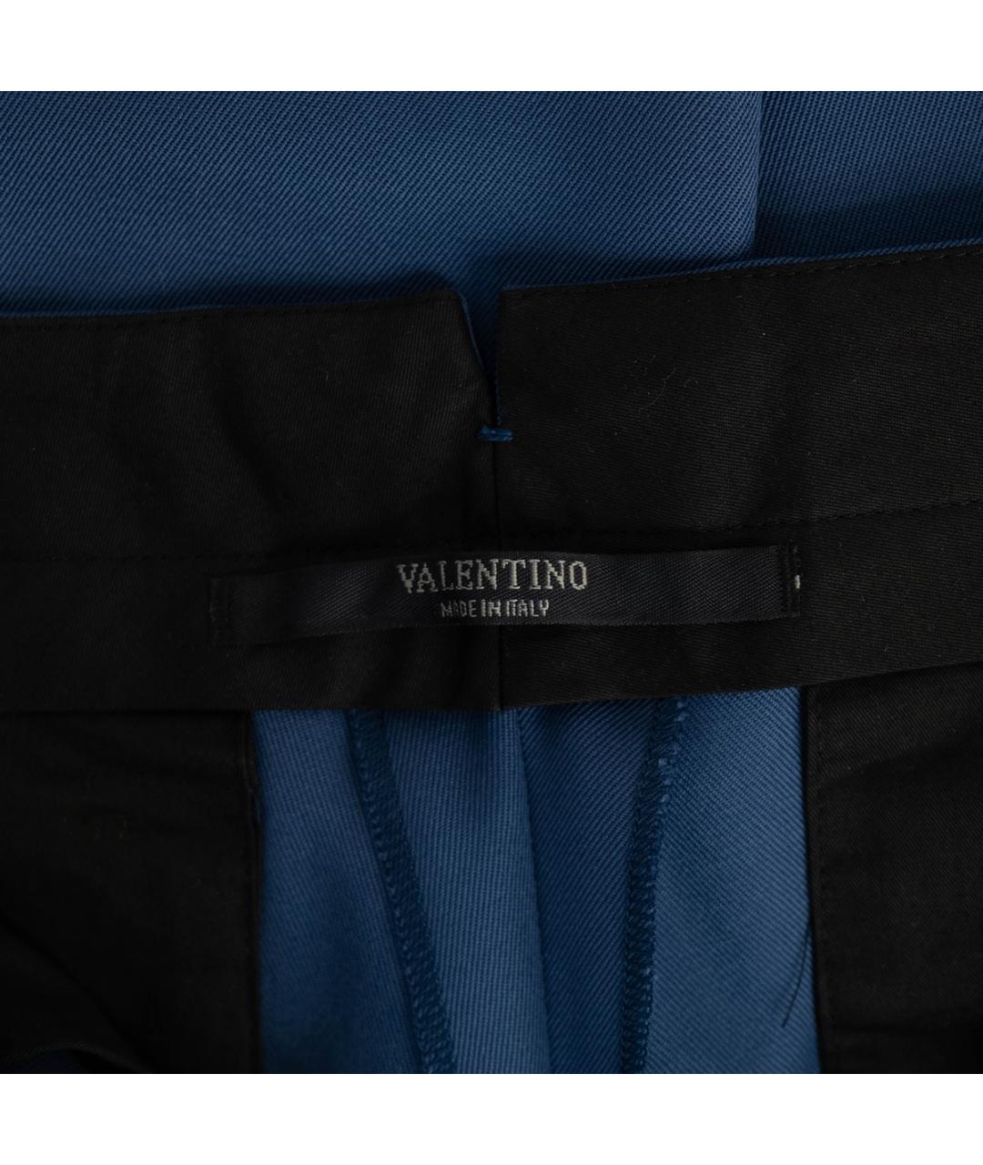 VALENTINO Синие шерстяные повседневные брюки, фото 4