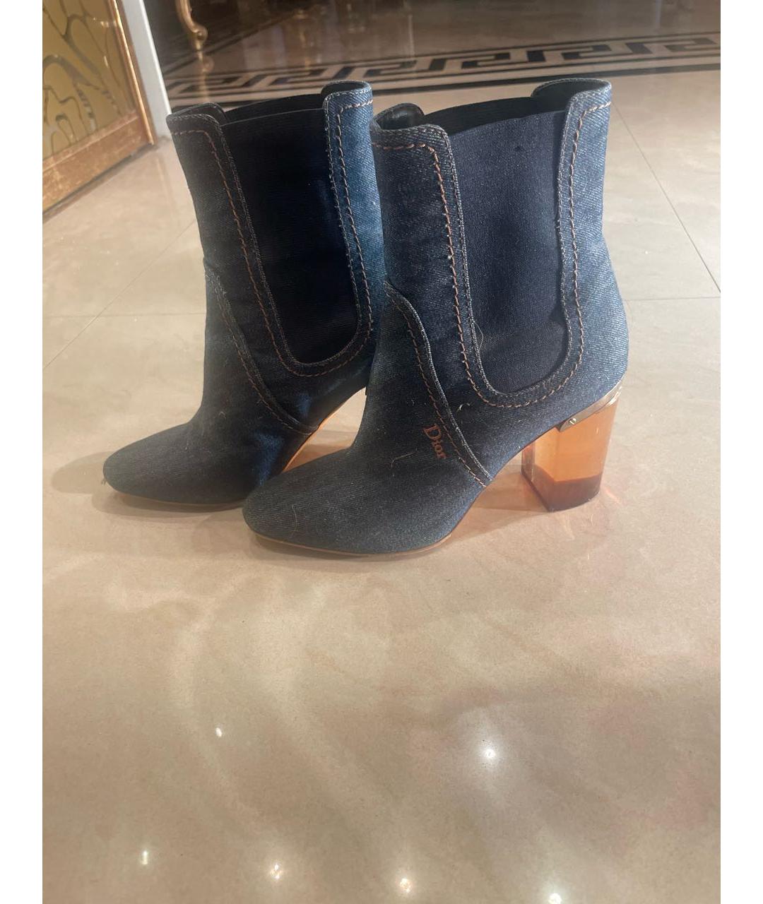 CHRISTIAN DIOR Темно-синие ботильоны, фото 2