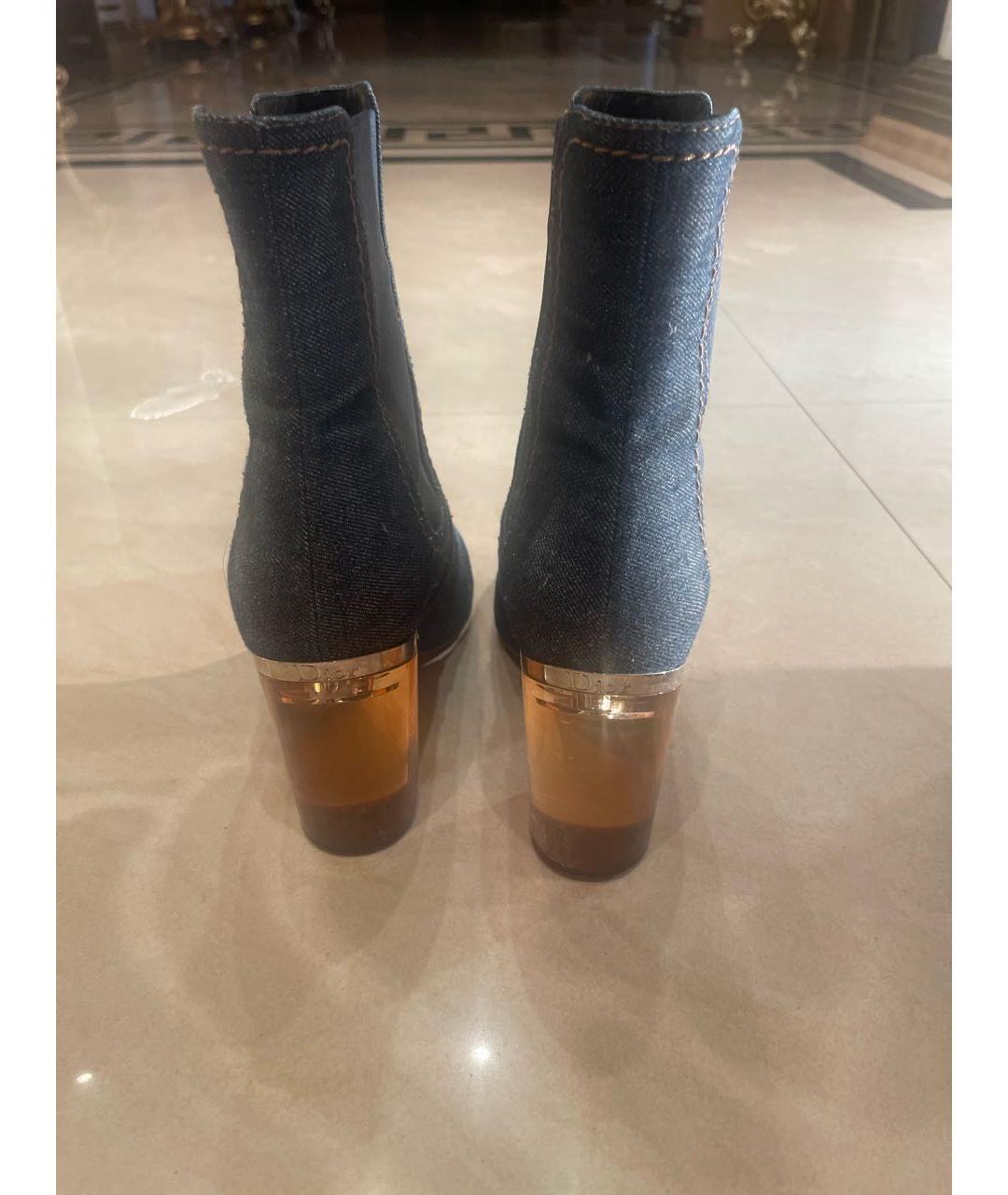 CHRISTIAN DIOR Темно-синие ботильоны, фото 3