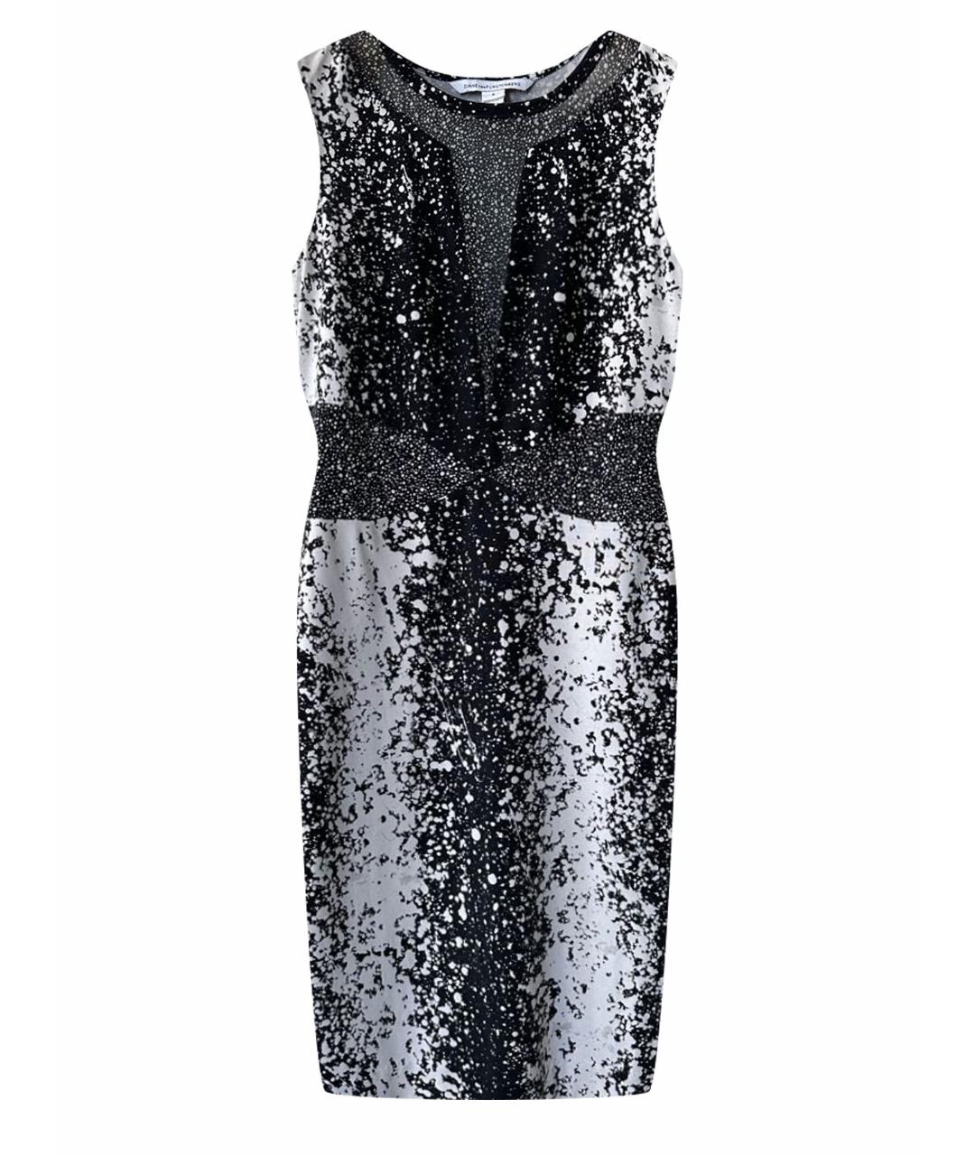 DIANE VON FURSTENBERG Черное шелковое коктейльное платье, фото 1