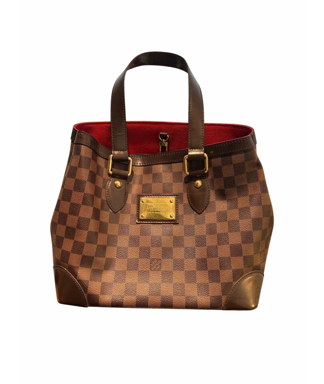 LOUIS VUITTON Коричневая кожаная сумка тоут, фото 1