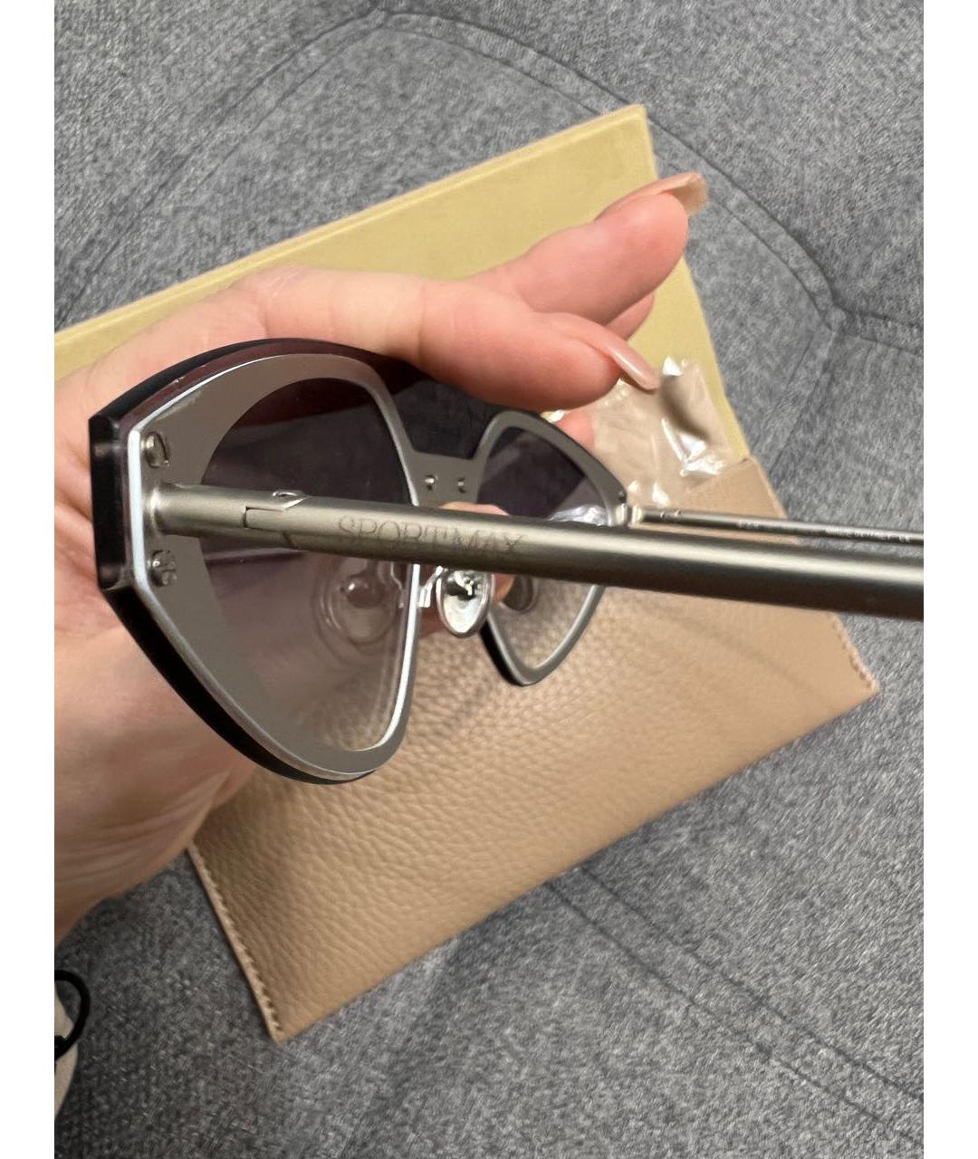 SPORTMAX Голубые металлические солнцезащитные очки, фото 2