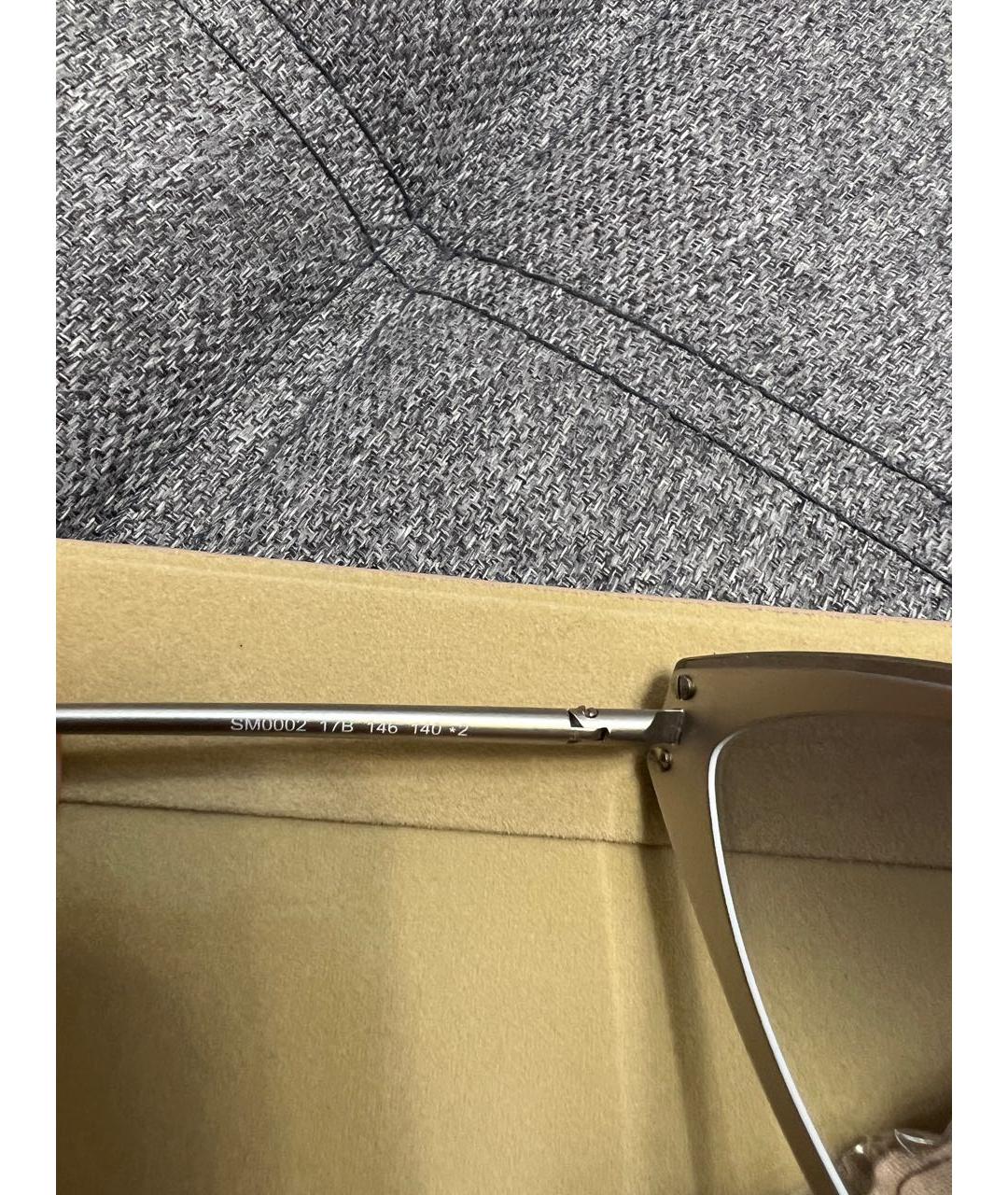 SPORTMAX Голубые металлические солнцезащитные очки, фото 3