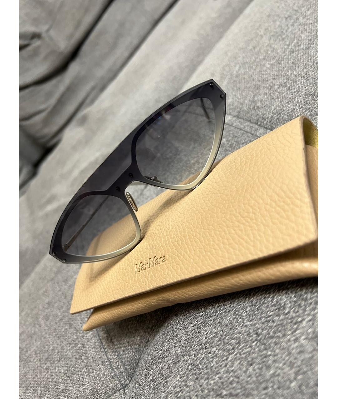 SPORTMAX Голубые металлические солнцезащитные очки, фото 6