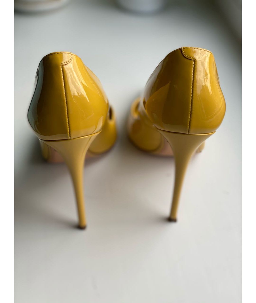 DOLCE&GABBANA Желтые кожаные туфли, фото 3