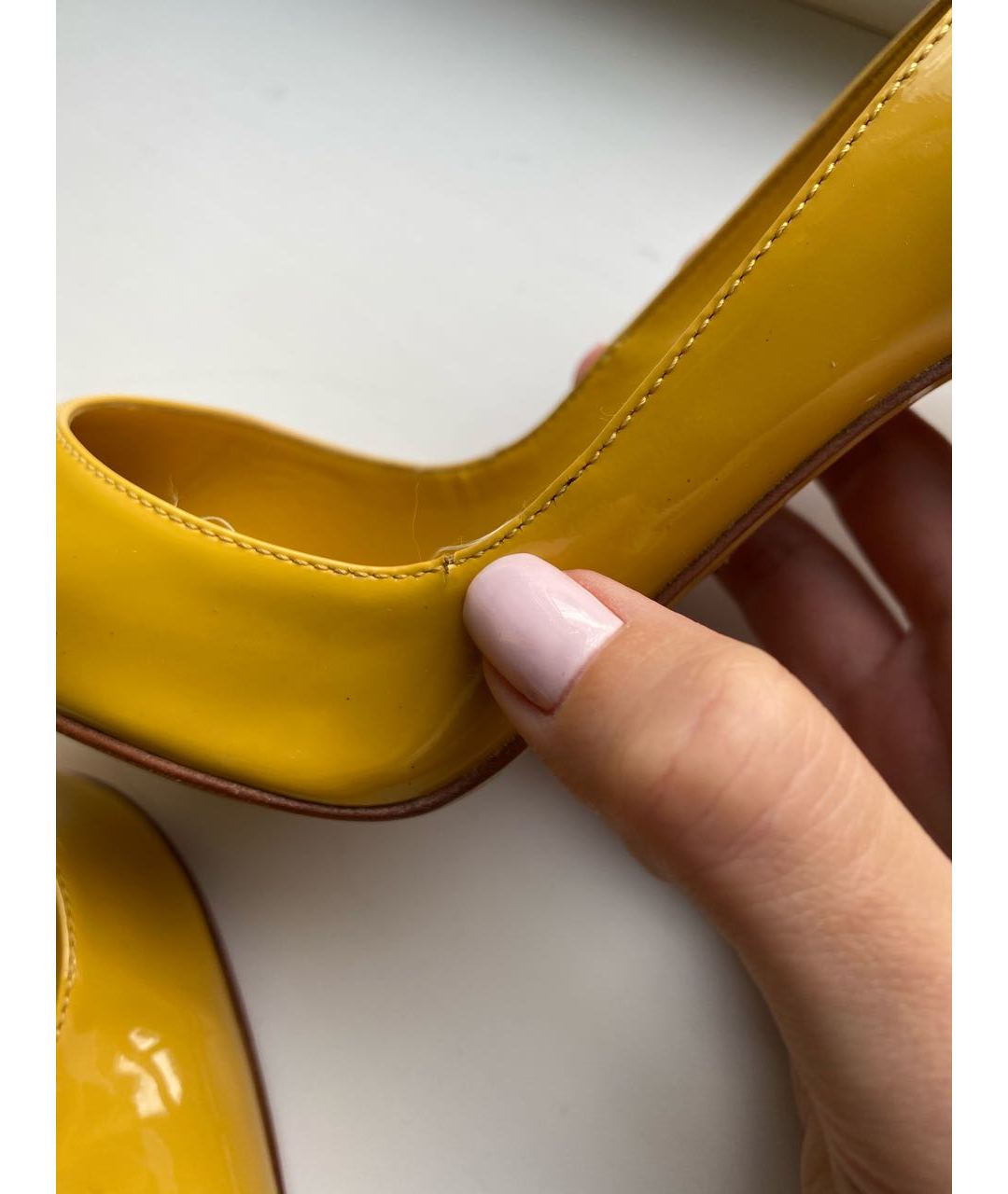 DOLCE&GABBANA Желтые кожаные туфли, фото 4