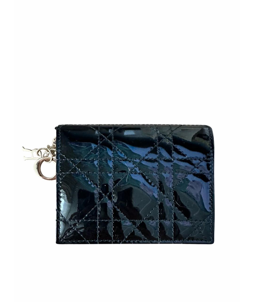 CHRISTIAN DIOR PRE-OWNED Черный кошелек из лакированной кожи, фото 1