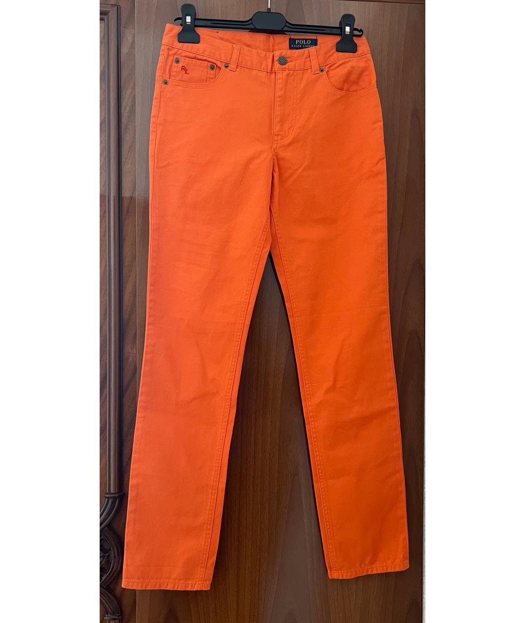POLO RALPH LAUREN Оранжевое хлопковые брюки и шорты, фото 4