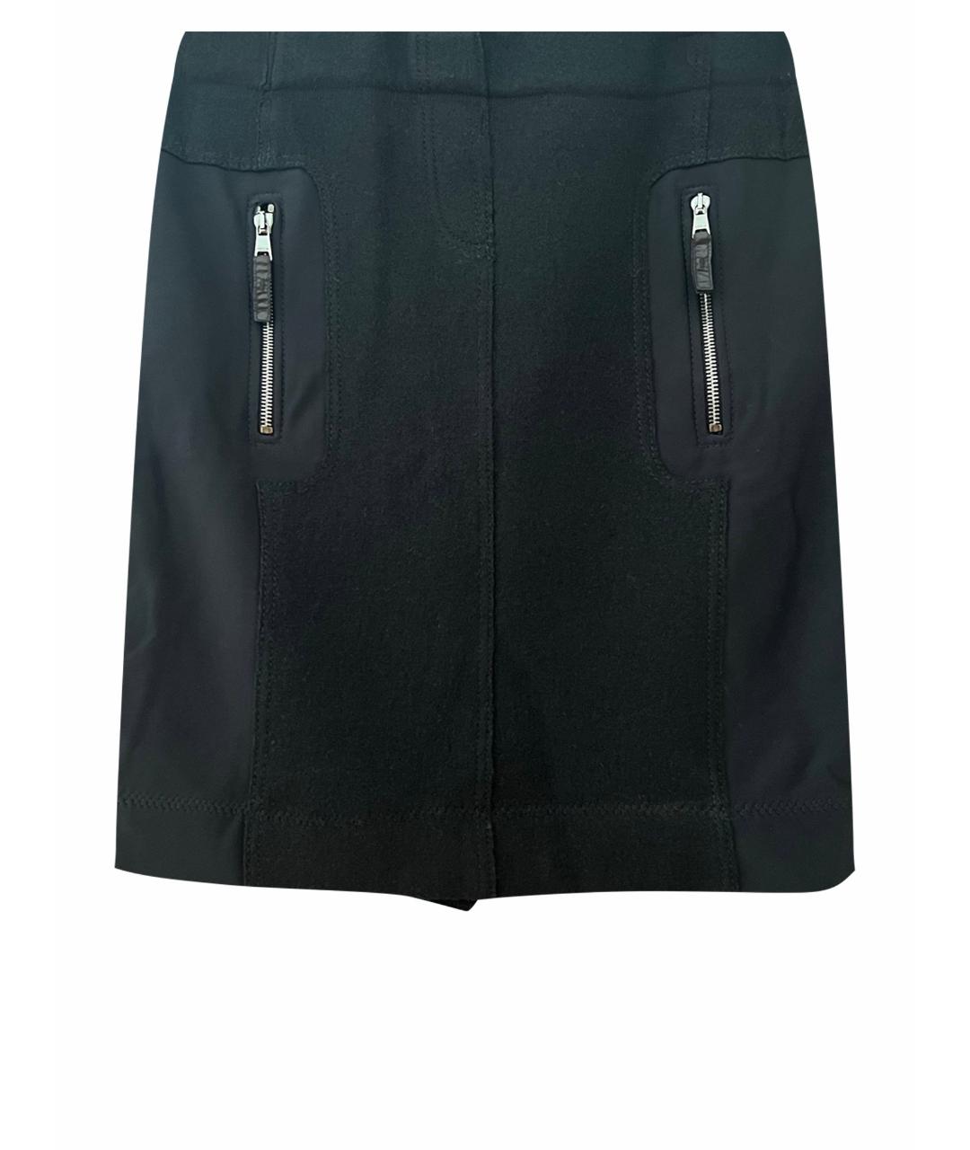 MARC CAIN Черная шерстяная юбка мини, фото 1