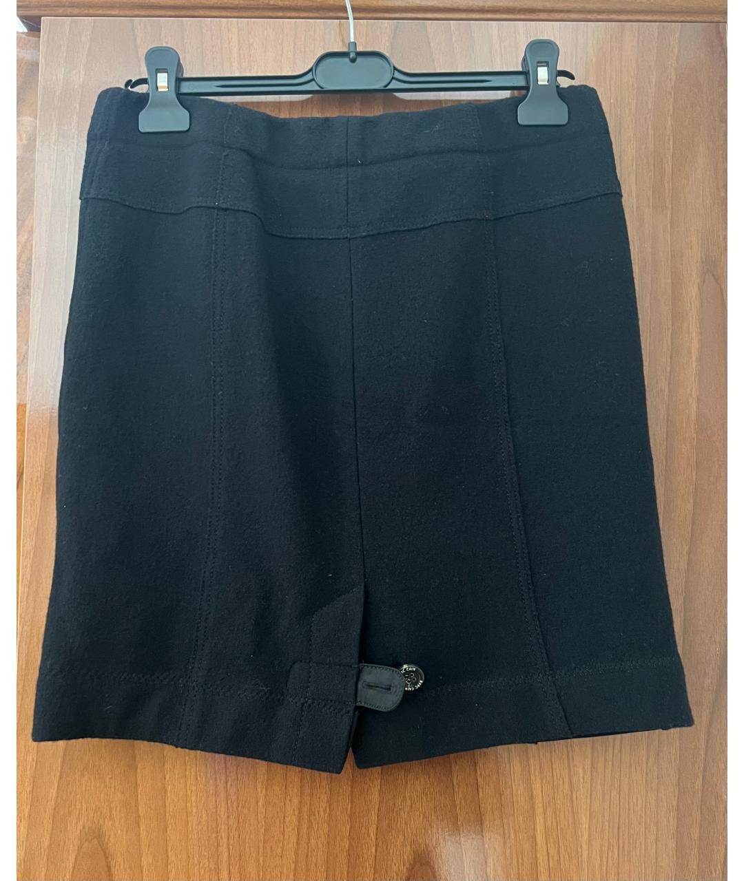 MARC CAIN Черная шерстяная юбка мини, фото 2