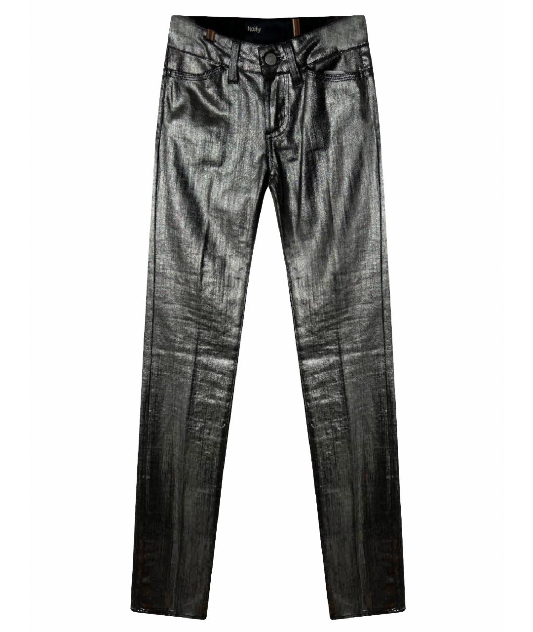 NOTIFY Серебряные прямые джинсы, фото 1