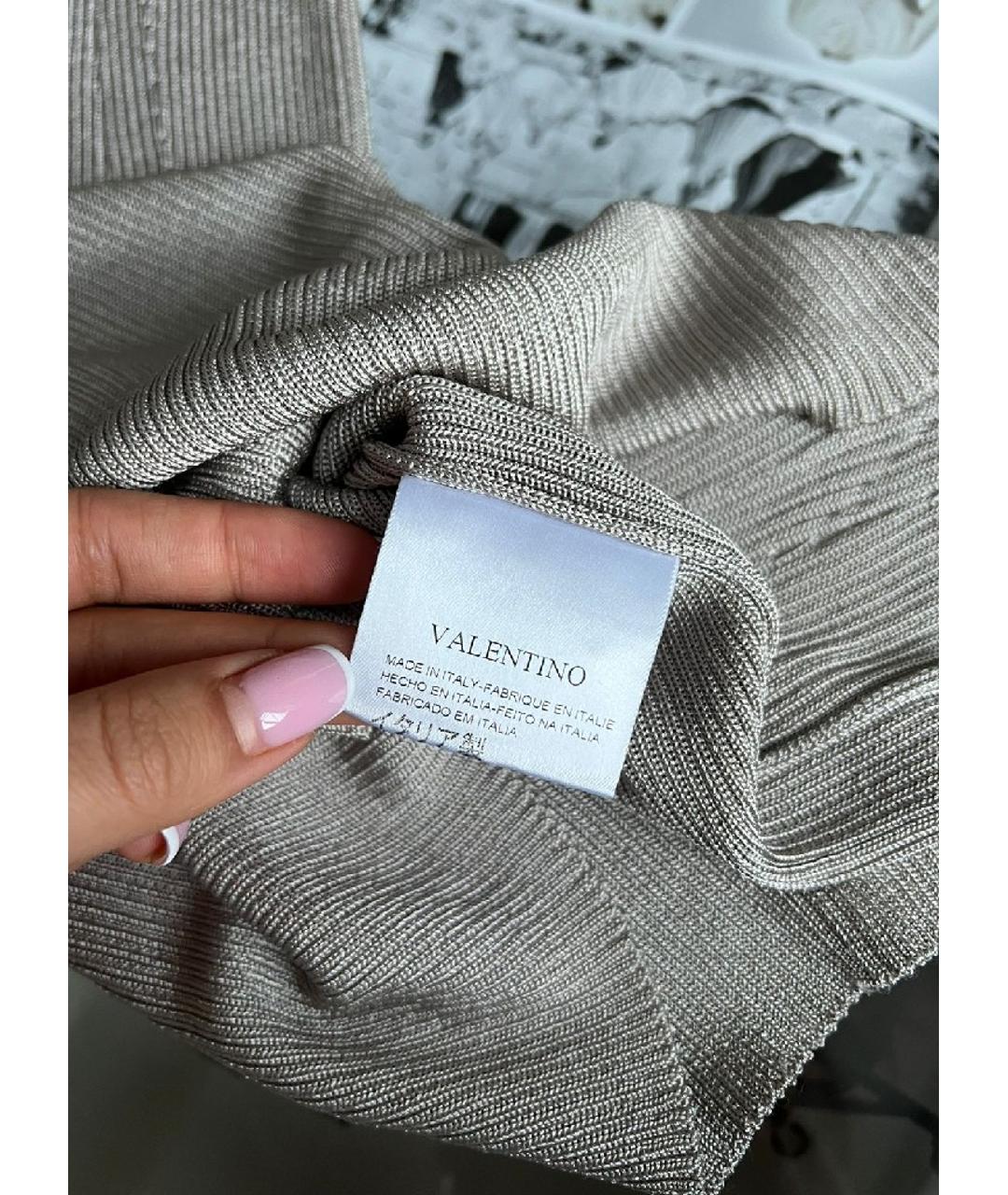 VALENTINO Серое вискозное платье, фото 4